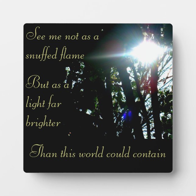 Photo Plaque commémorative lumineuse (Devant)