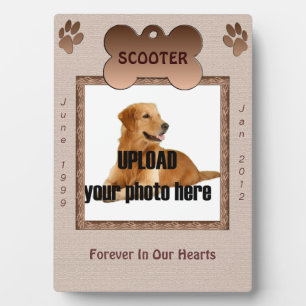 Photo Plaque commémorative pour chien Tons bruns