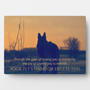 Photo Plaque commémorative pour un beau chien berger all