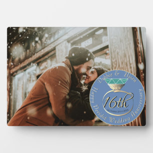 Photo Plaque d'anneau du 16e anniversaire du Mariage