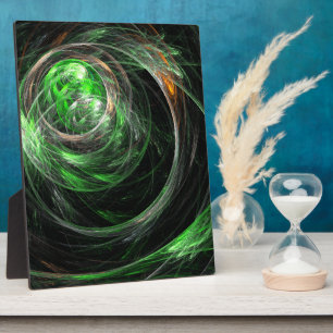 Photo Plaque d'art abstrait vert autour du monde