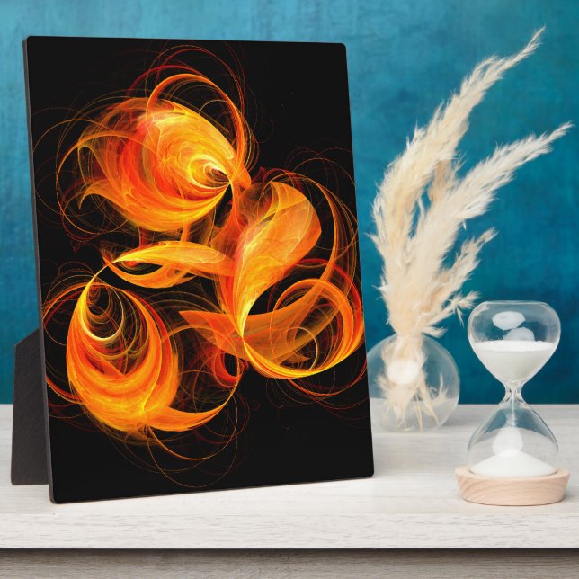 Photo Plaque d'art Abstraite Fireball (Côté)