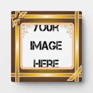 Photo Plaque d'art en ruban or