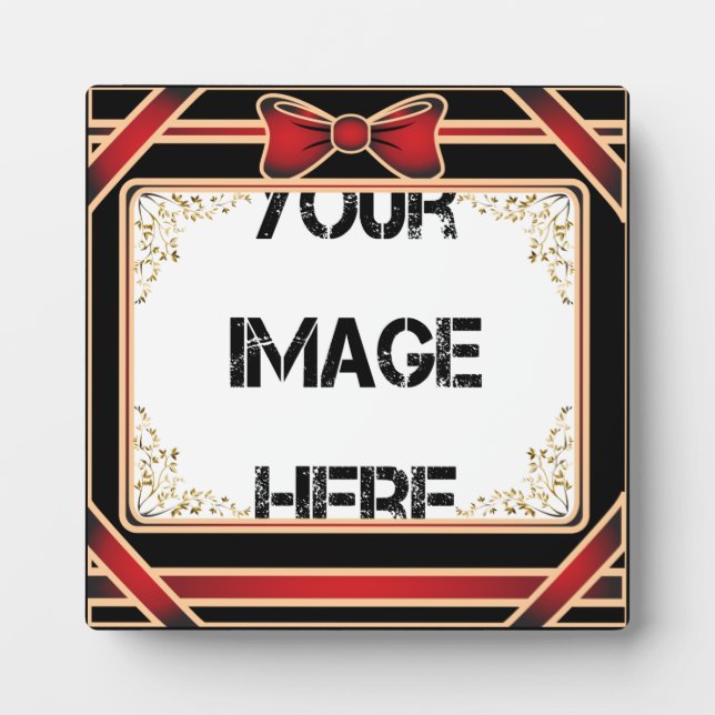 Photo Plaque d'art en ruban rouge (Devant)