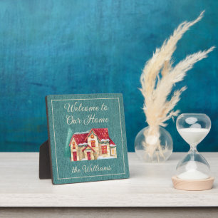 Photo Plaque de bienvenue de vacances en impression de d