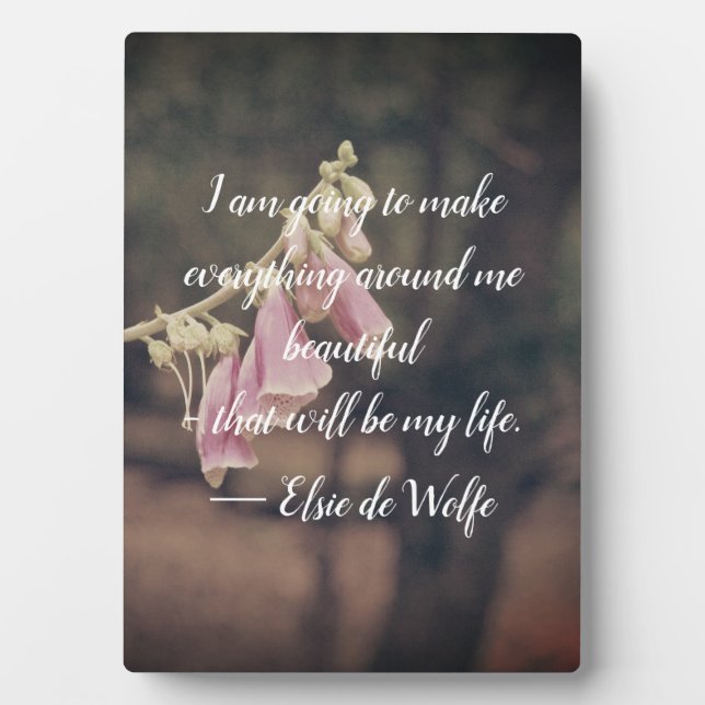 Photo Plaque de citation Elsie de Wolfe (Devant)
