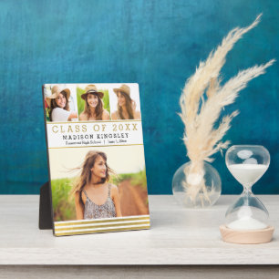 Photo Plaque de graduation Classic Stripes