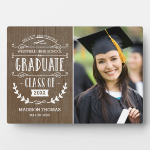 Photo Plaque de graduation naturelle