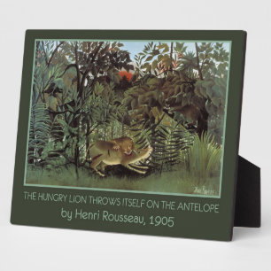 Photo Plaque de lion affamé de Rousseau