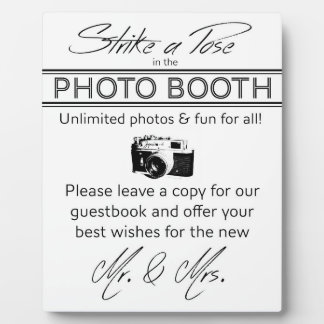 Photo Plaque de Photomaton 'Frappez une Pose'