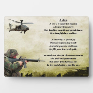 Photo Plaque de poème du soldat de l'armée