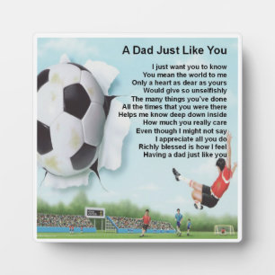 Photo Plaque de poème papa - Conception de football