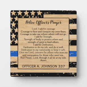 Photo Plaque de prière du policier