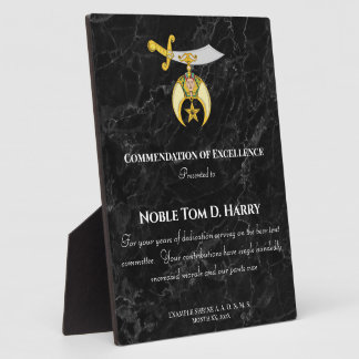 Photo Plaque de récompense d'appréciation des Shriners