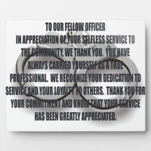 PHOTO PLAQUE DE RETRAITE DES OFFICIERS