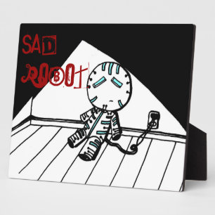 Photo Plaque de robot triste