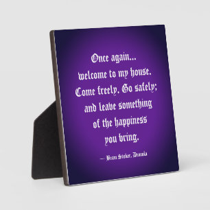 Photo Plaque de soumission de bienvenue Dracula
