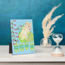 Plaque de table avec Easel : Lion d'Afrique