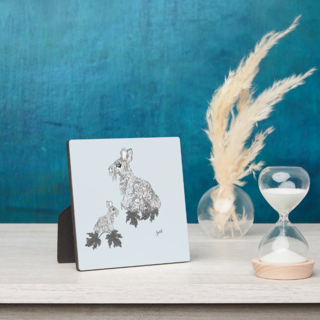 Photo Plaque de table avec lapin lapin d'Easel (Insitu)