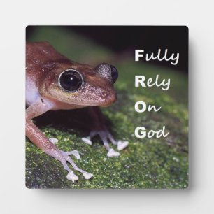 Photo Plaque de table de grenouille avec de l'Easel