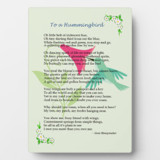 Photo Plaque des colibris