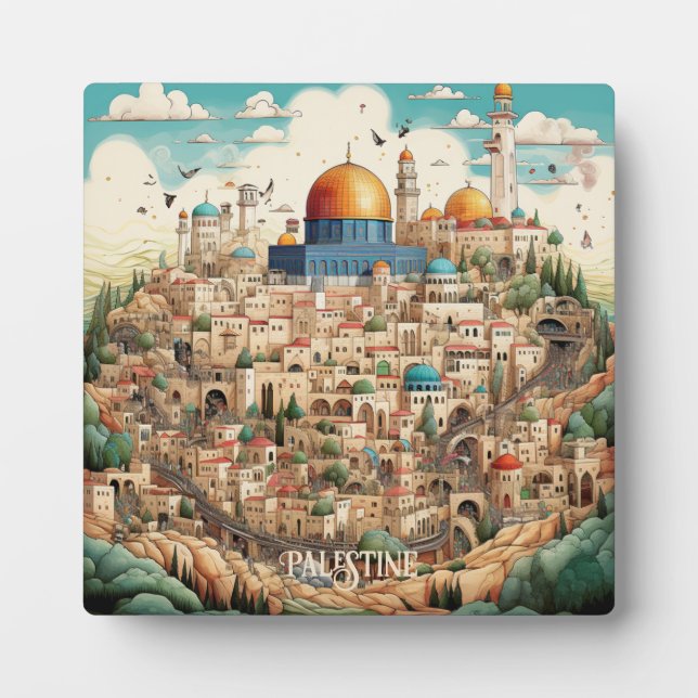 Photo Plaque d'illustration Palestine avec Easel (Devant)