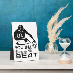 Photo Plaque DJ personnalisée couleur et monogramme