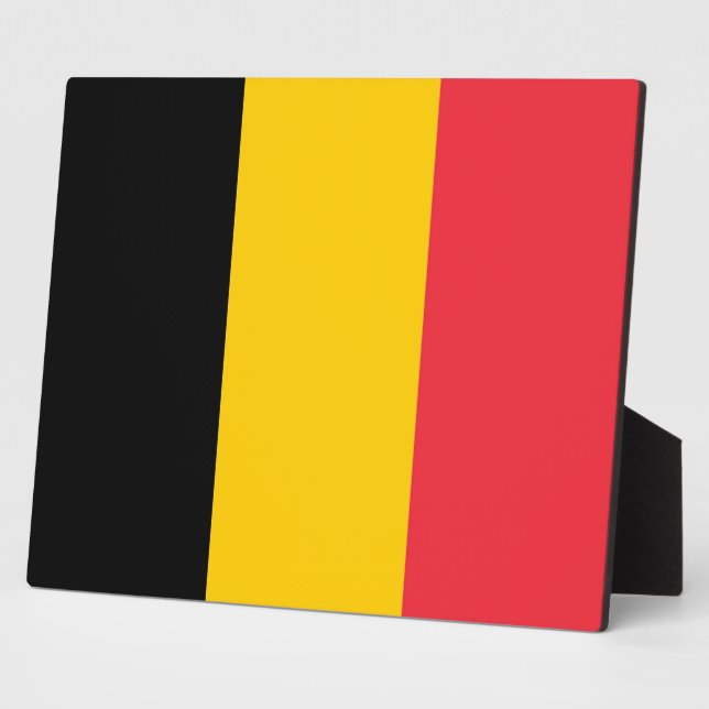 Photo Plaque Drapeau Belge (Côté)