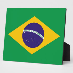 Photo Plaque Drapeau Brésilienne