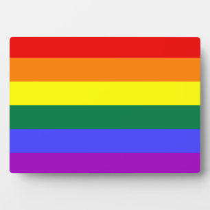 Photo Plaque drapeau de la Fierté arc-en-ciel
