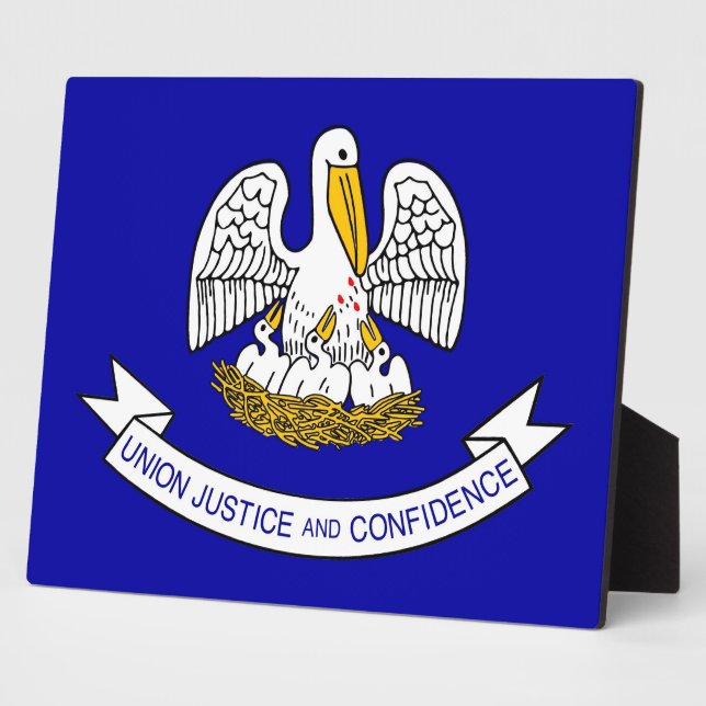 Photo Plaque drapeau de l'État de Louisiane (Côté)