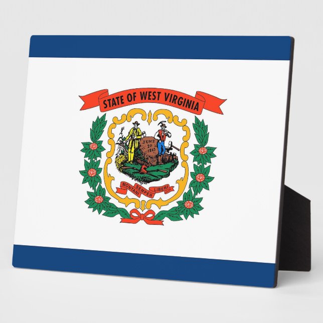 Photo Plaque drapeau de l'État de Virginie-Occidentale (Côté)