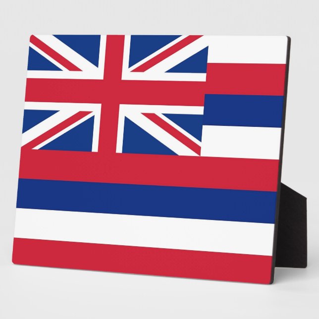 Photo Plaque drapeau de l'État d'Hawaii (Côté)