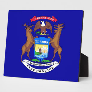 Photo Plaque drapeau de l'État du Michigan