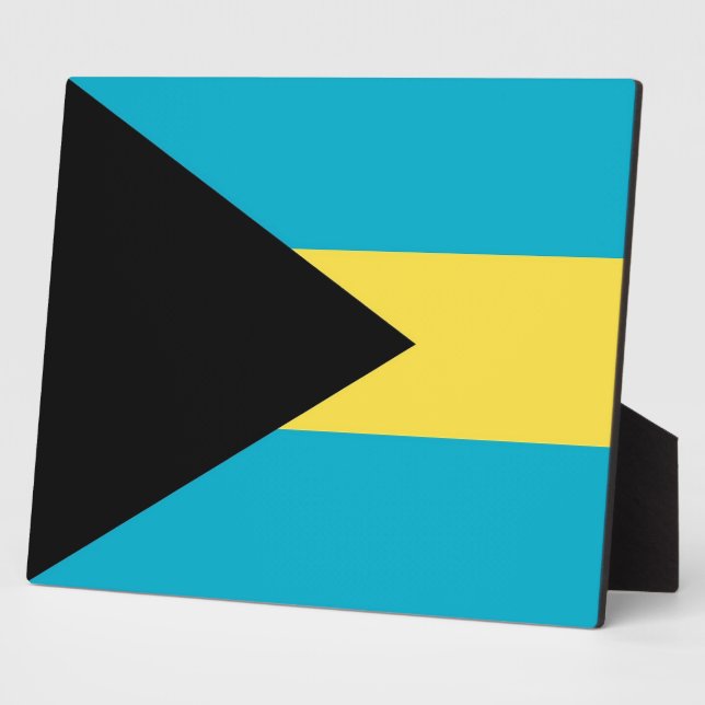 Photo Plaque drapeau des Bahamas (Côté)