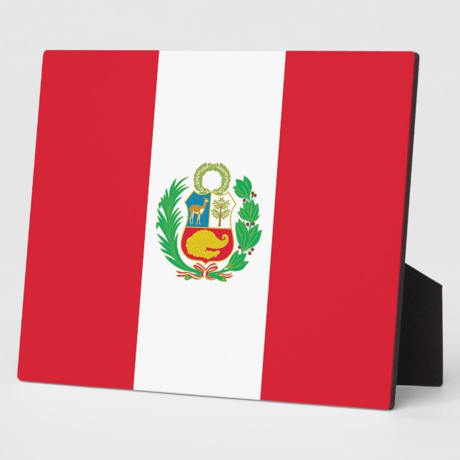 Photo Plaque Drapeau du Pérou (Côté)
