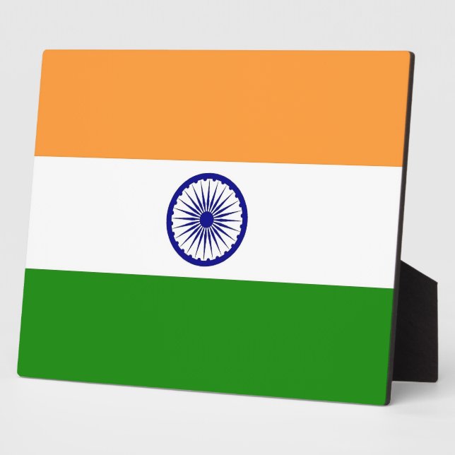 Photo Plaque Drapeau Indien (Côté)