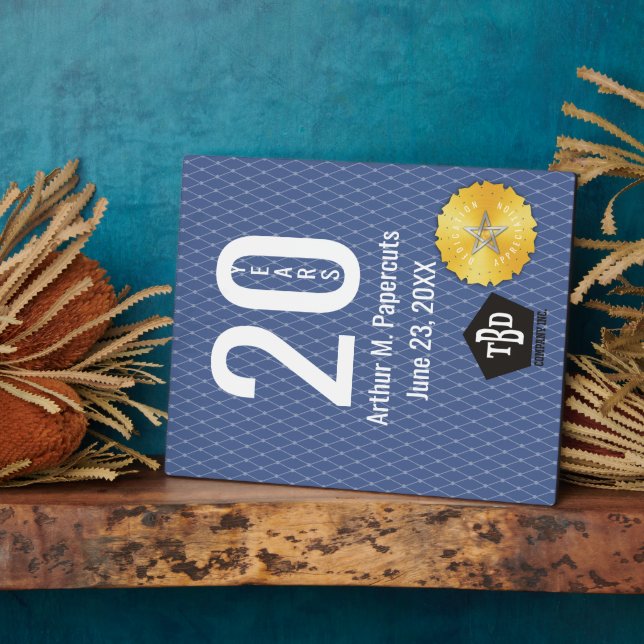 Photo Plaque du 20e anniversaire de l'employé (Côté)