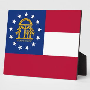 Photo Plaque du drapeau de l'État de Géorgie