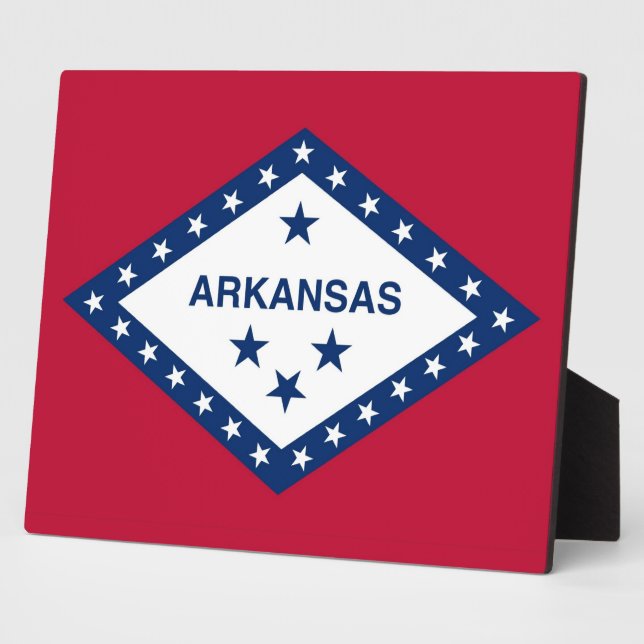 Photo Plaque du drapeau de l'État de l'Arkansas (Côté)
