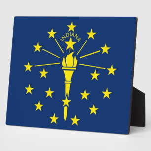 Photo Plaque du drapeau de l'État de l'Indiana