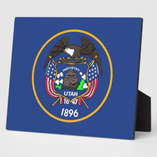 Photo Plaque du drapeau de l'État de l'Utah