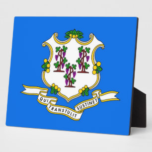 Photo Plaque du drapeau de l'État du Connecticut
