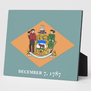 Photo Plaque du drapeau de l'État du Delaware