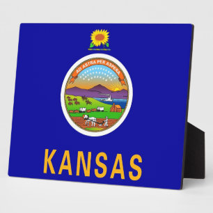 Photo Plaque du drapeau de l'État du Kansas