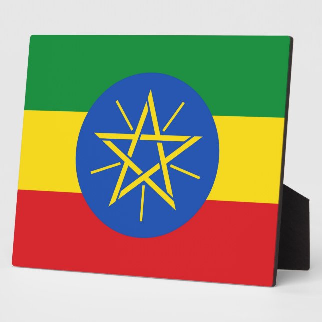 Photo Plaque du drapeau éthiopien (Côté)