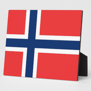 Photo Plaque du drapeau norvégien