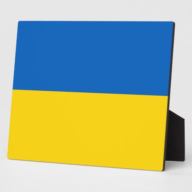 Photo Plaque du drapeau ukrainien (Côté)