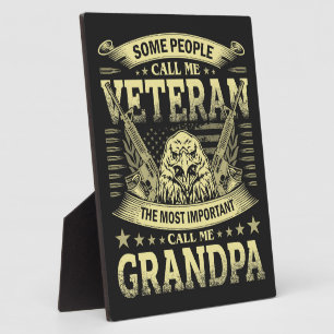 Photo Plaque Grand-père vétéran