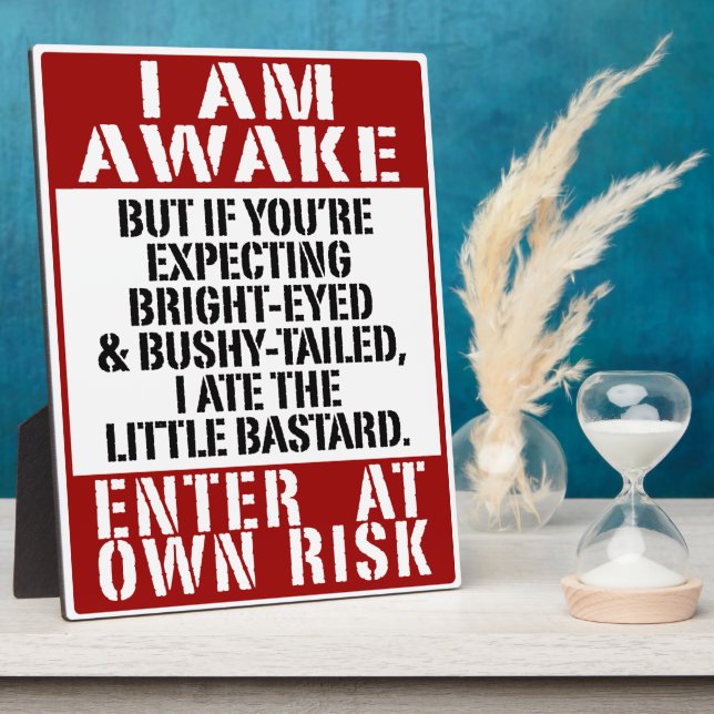 Photo Plaque "I AM AWAKE" avec de l'Easel (Côté)